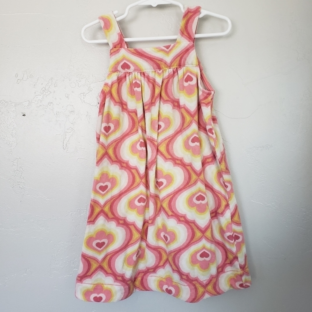 Gap Toddler Girl 5 Terry Cloth Swim Cover Up Dress Pink Yellow White Hearts Tank